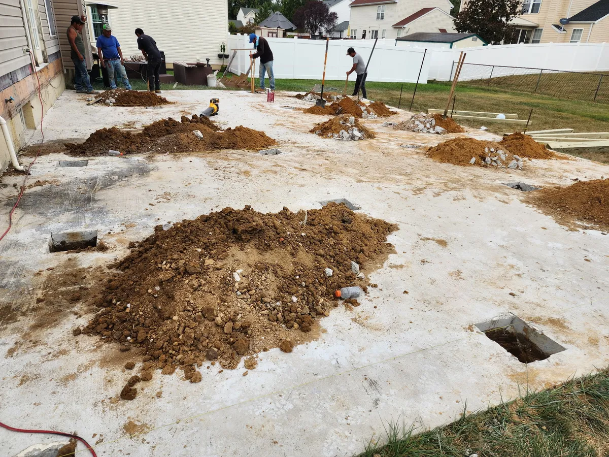 TWOMENS crew working on outdoor property project in Delaware